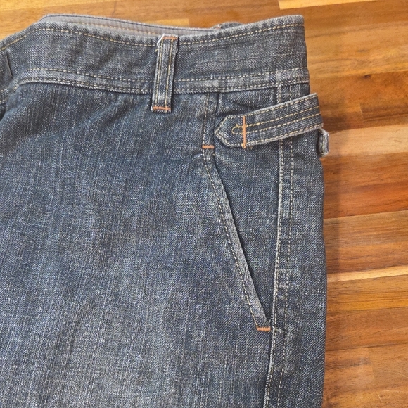 Theory Dark Blue Flare Jeans - Picture 3 of 6